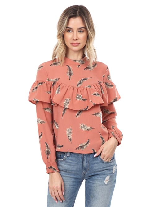 Lost Wander Amber Top In Coral Fashionpass