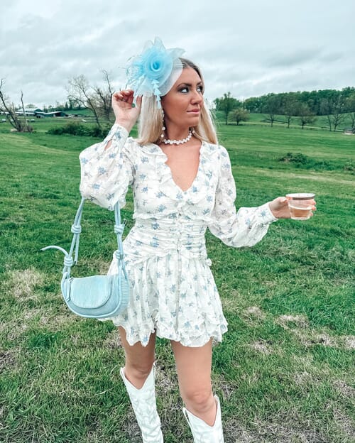 For Love & Lemons | Jayleen Mini Dress in White| FashionPass