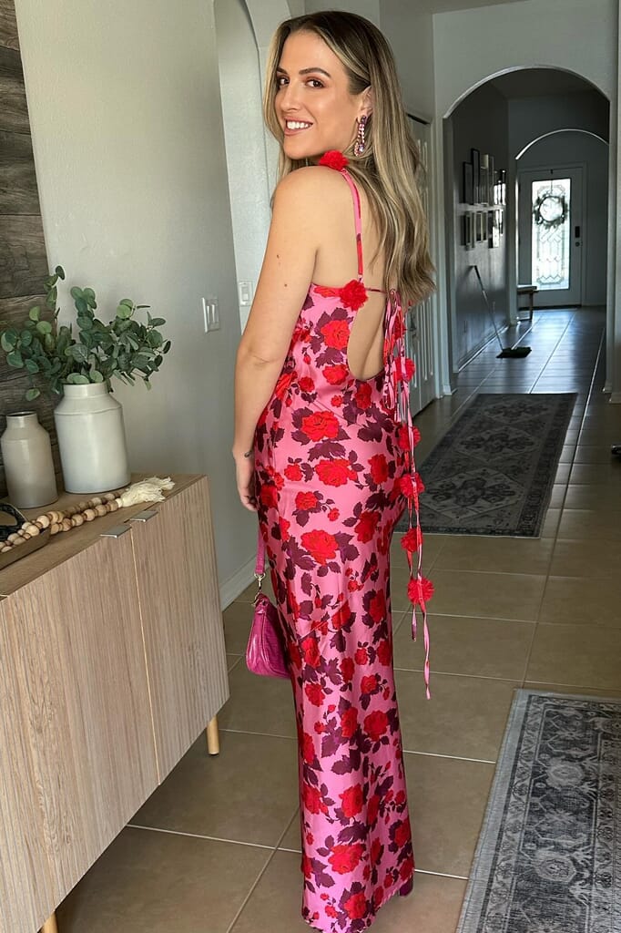 sequin maxi dress rose gold Isolina Rosegold