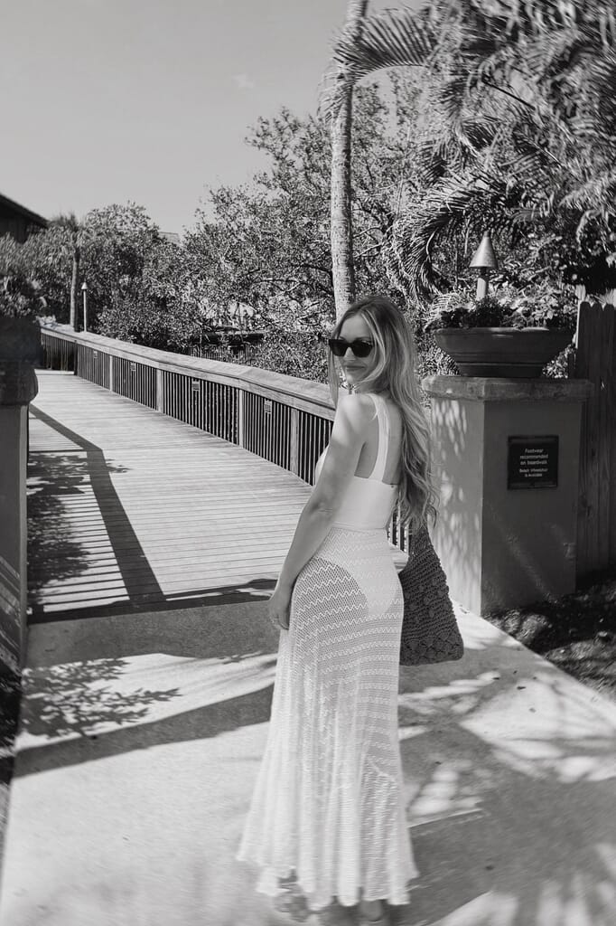 PatBO | Asymmetric Netted Beach Dress in White| FashionPass