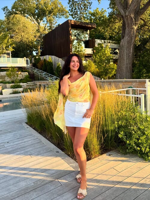For Love & Lemons | X Fashionpass Harper Top in Yellow Rose