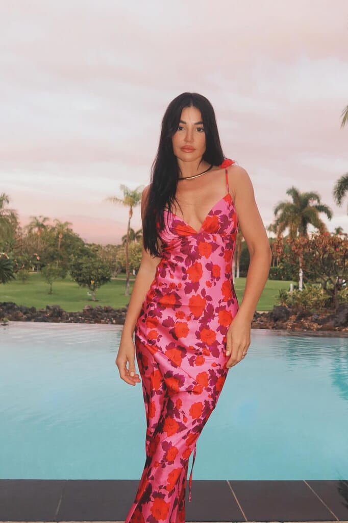 huda pink dress Huda