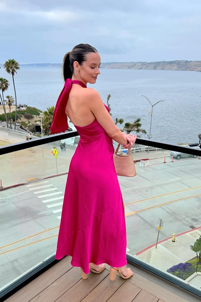 strapless open back dress Ronny Kobo Zoey Mini Dress