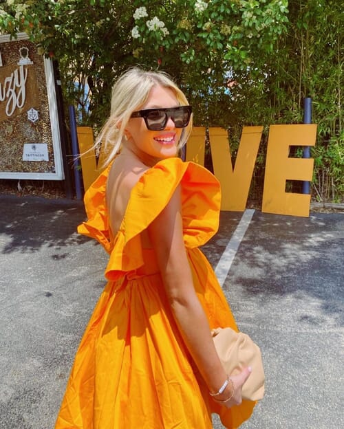 For Love & Lemons | Clementine Mini Dress in Orange| FashionPass
