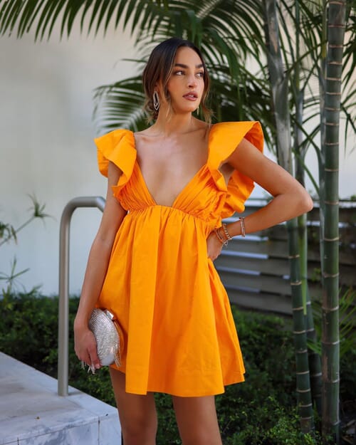 For love and lemons orange dress hotsell