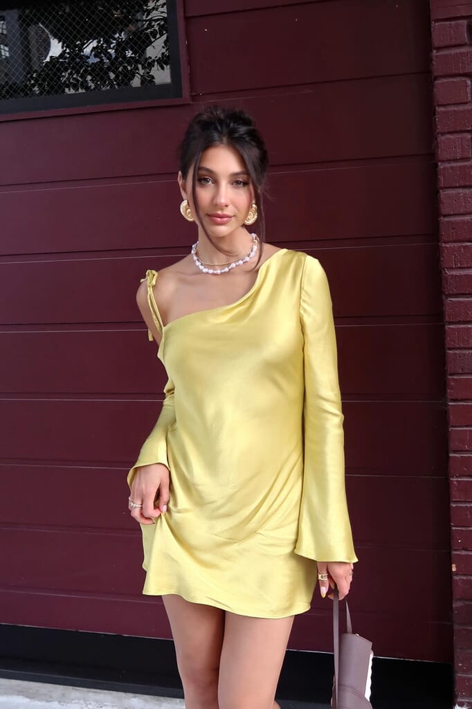 shona joy sofia asymmetrical mini dress Shona Joy
