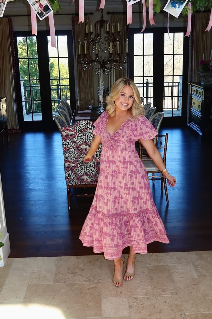 knee length dresses for ladies Ashlyn V-Neck Tiered Midi Dress