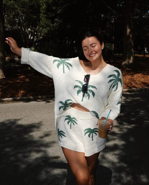 Show Me Your Mumu Gilligan outlet Palm Tree Knit Sweater small