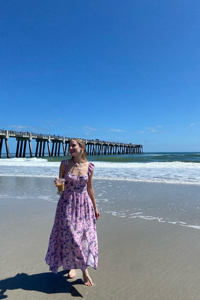 wedelia dress in purple floral Muse @rileyannfox in the Wedelia Floral Bustier Midi Dress #fyp #aesthetic #dresses #astrthelabel #summertime #springfashion #astrbabes #outfitideas #tryon