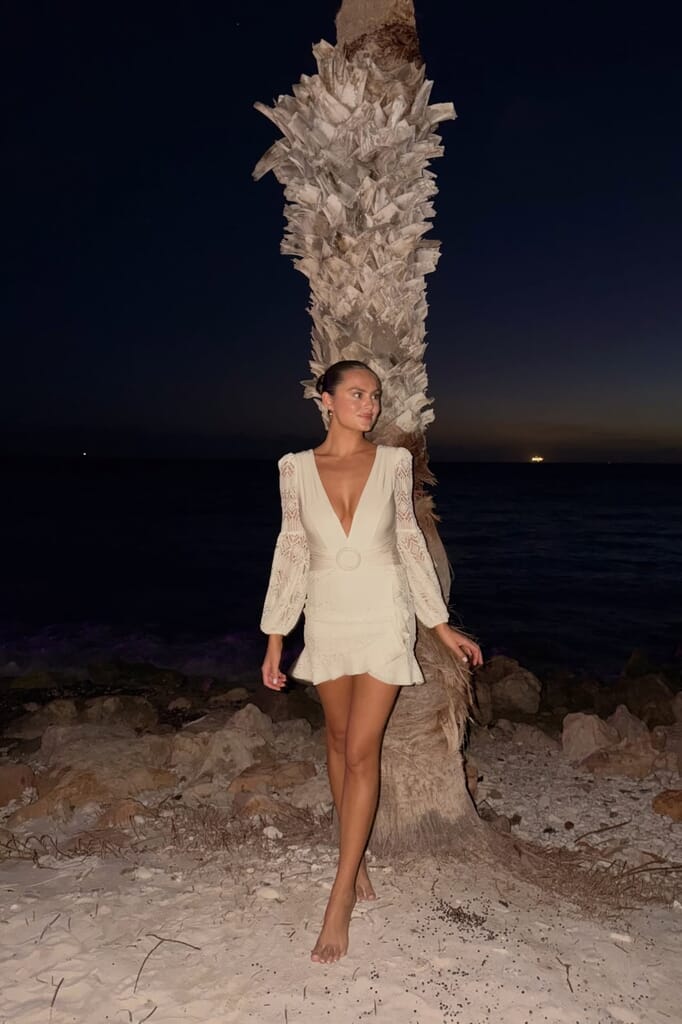 patbo white mesh dress WAVE MESH BEACH DRESS  PatBO