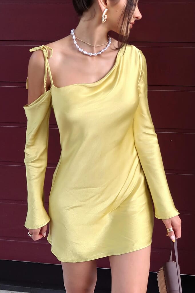 shona joy sofia asymmetrical mini dress Shona Joy