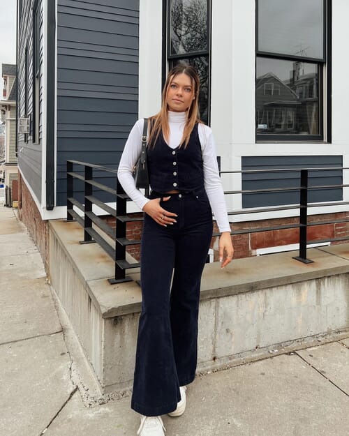 Rolla's | Dallas Vest in Navy Cord| FashionPass