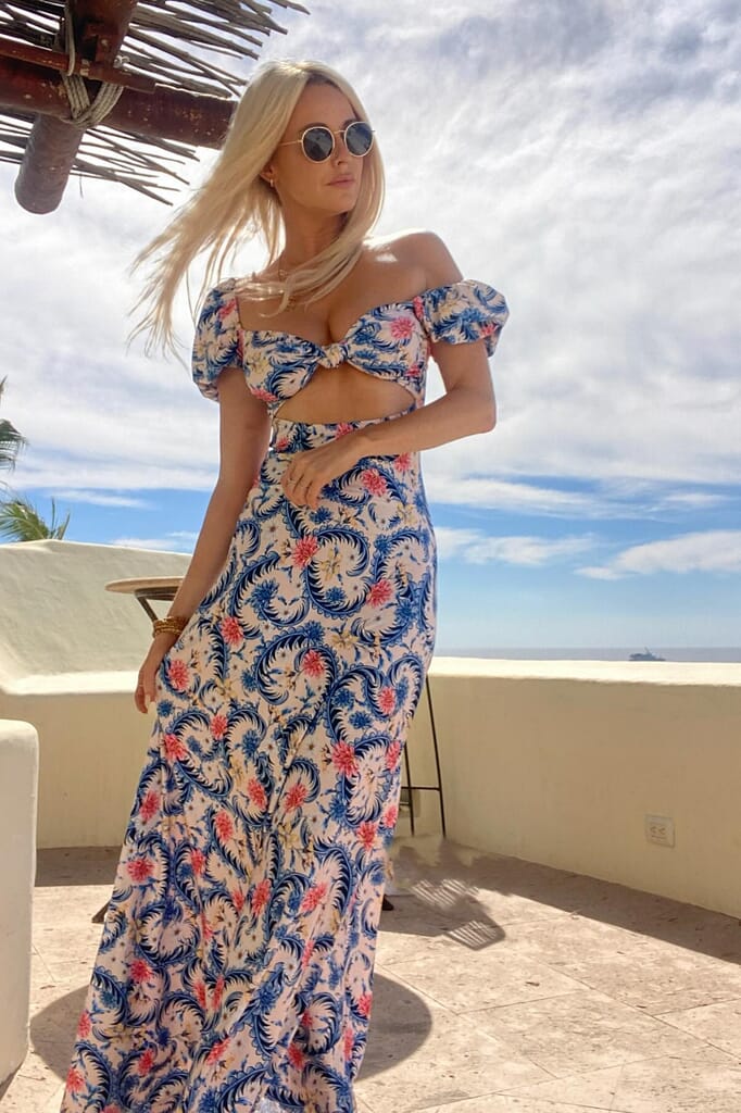 Agua Bendita | Clare Maxi Dress in Ross Multicolor| FashionPass