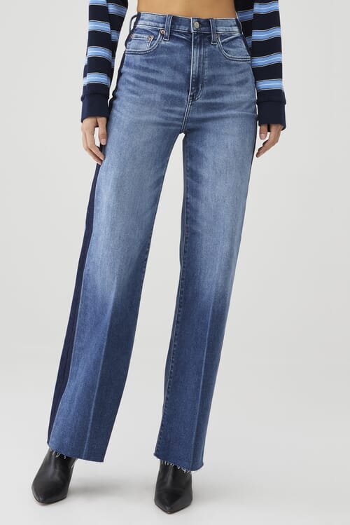 ［YOKE］  WIDE DENIM Hudson Jeans | Jodie Pleated Front Yoke Wide Leg Jean in Carousel