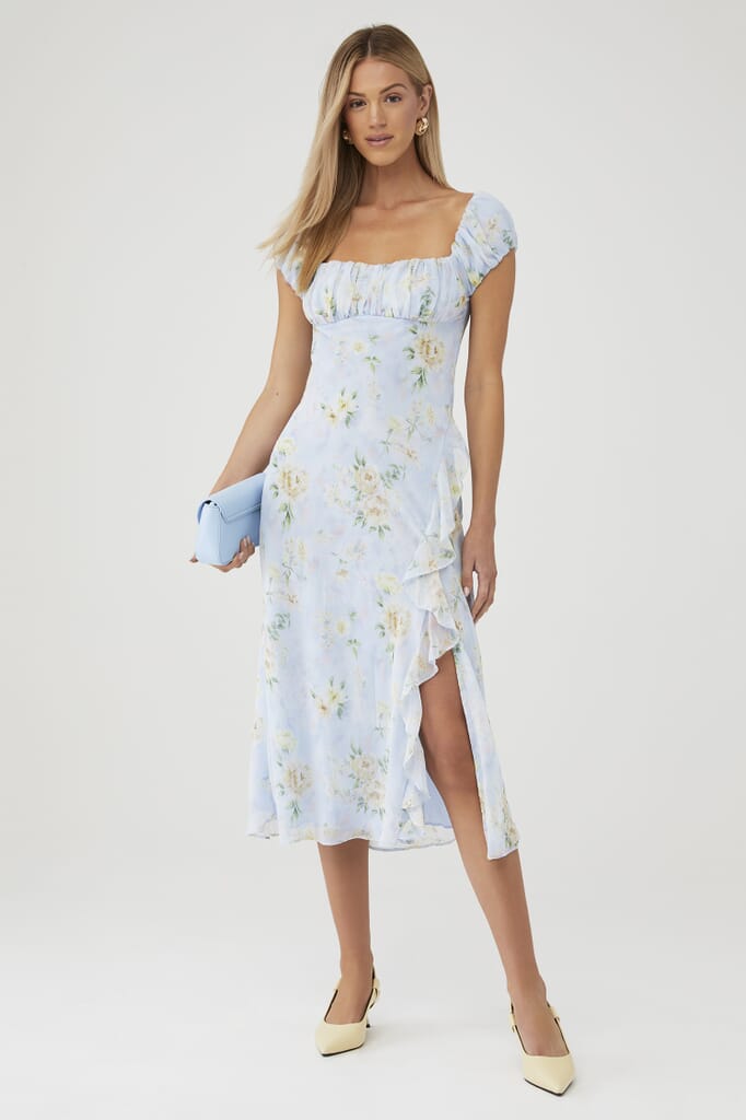 tiered lace midi dress weworewhat WeWoreWhat | Dresses | Weworewhat Tiered Lace Midi Dress