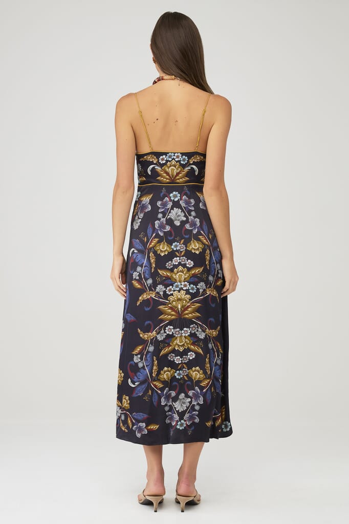vintage blue floral dresses Sky Multi Print Cotton Strapless Maxi Dress - All Color:Peach Collection-Halloween-Costumes This production takes place Women's Casual Summer Dress