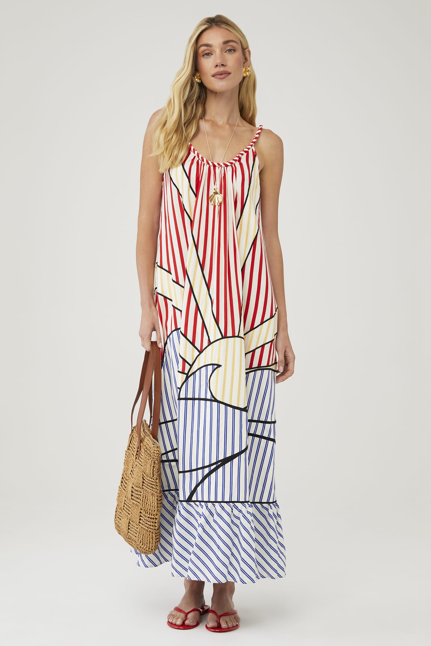 farm rio striped maxi dress Sand Hilo Stripes Maxi Dress