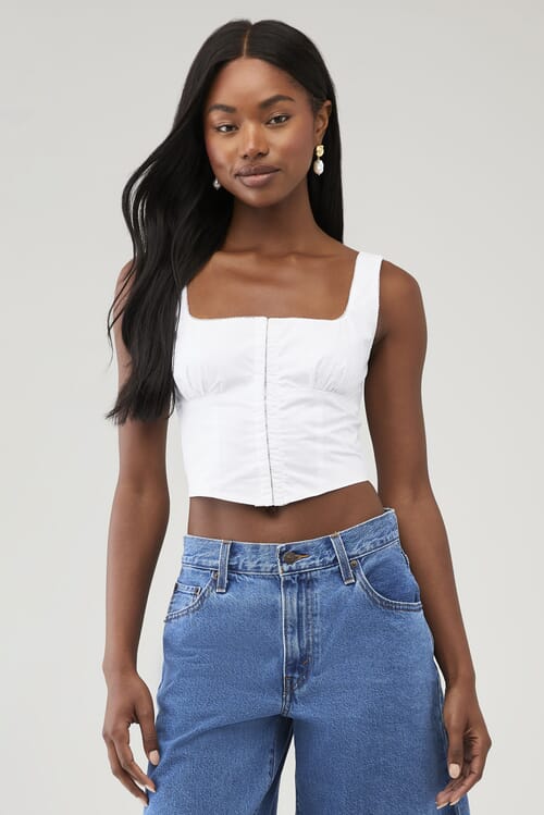 For Love & Lemons | Chantalle Top in White| FashionPass