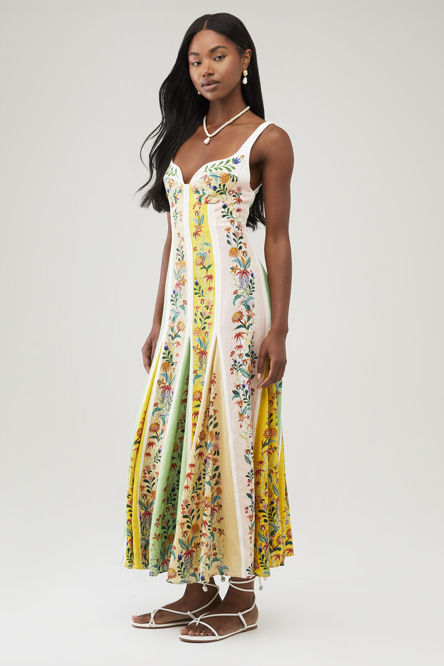 farm rio flower maxi dress Farm Rio Multicolor Floral Mix Maxi Dress