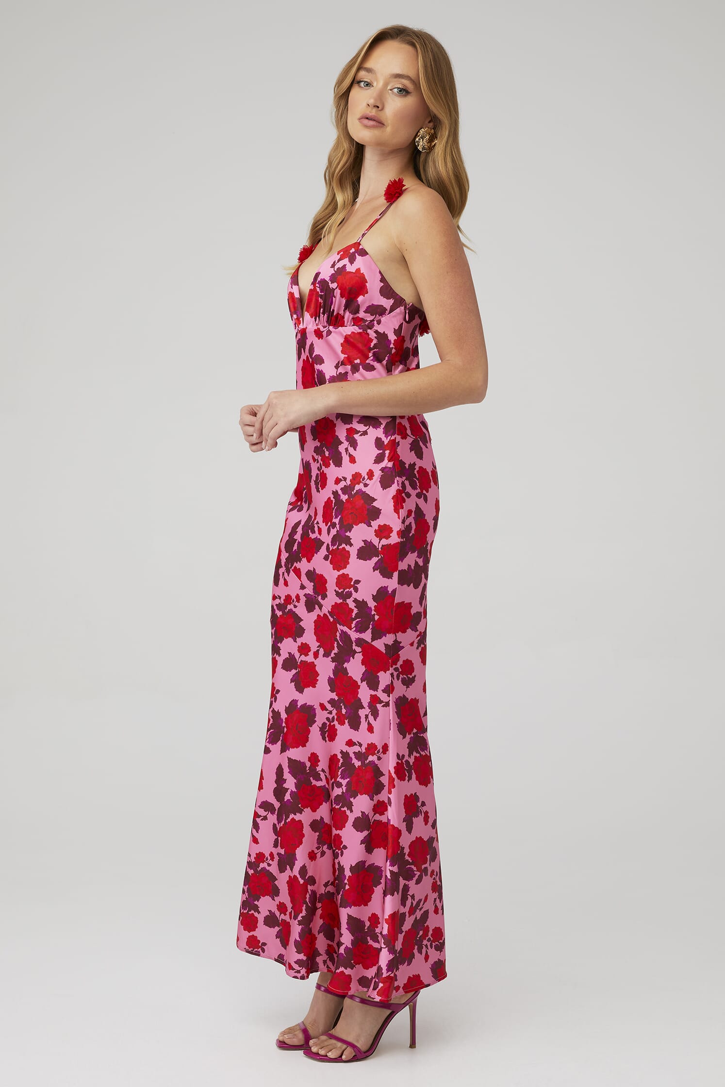 love for lemons dress & Rose Mini Crafted in a beautiful wild rose fabric inspired by vintage tablecloths For Love And Lemons |