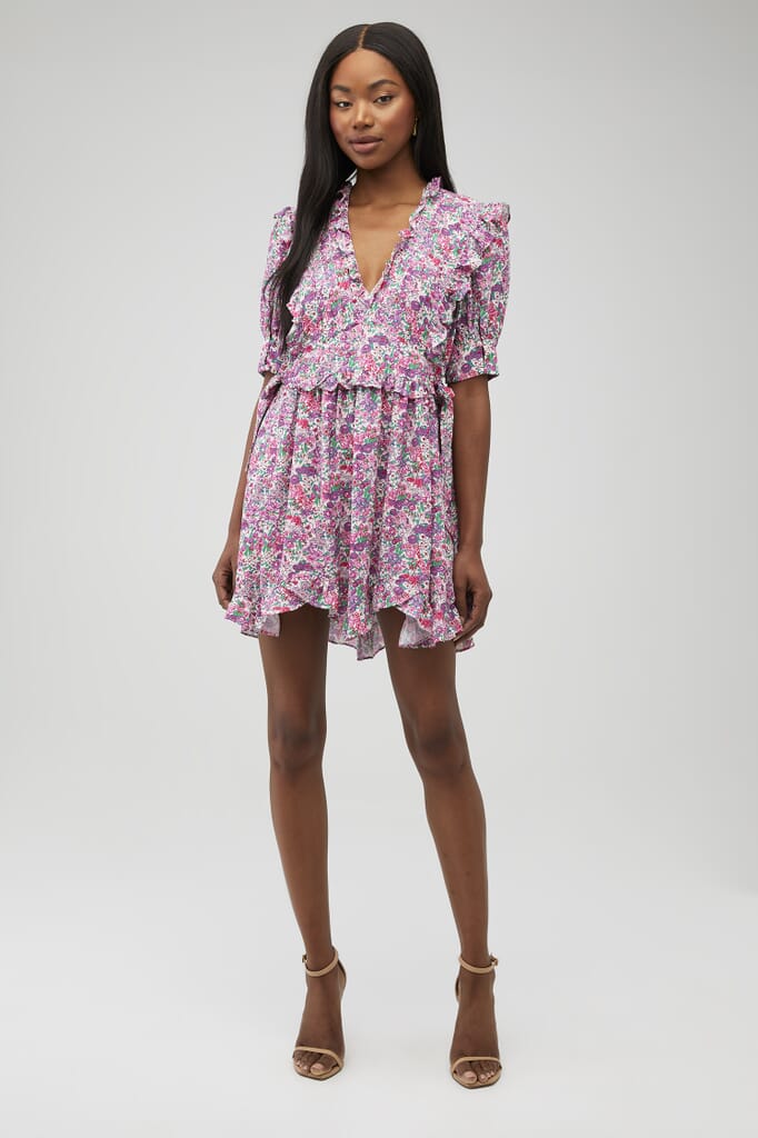 mochi shirred mini dress Second Chance For Love & Lemons Mochi Shirred Mini Dress  2NDCHNC-CD1894-SU19
