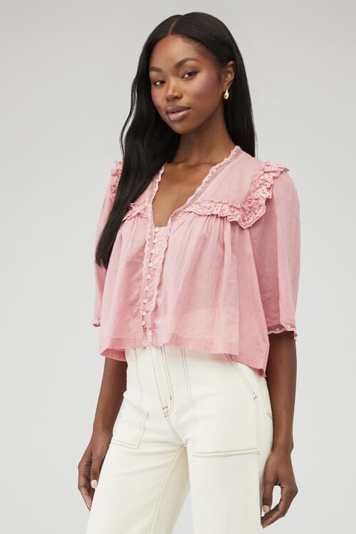 Free People | Luna Top in Mauve Glow| FashionPass