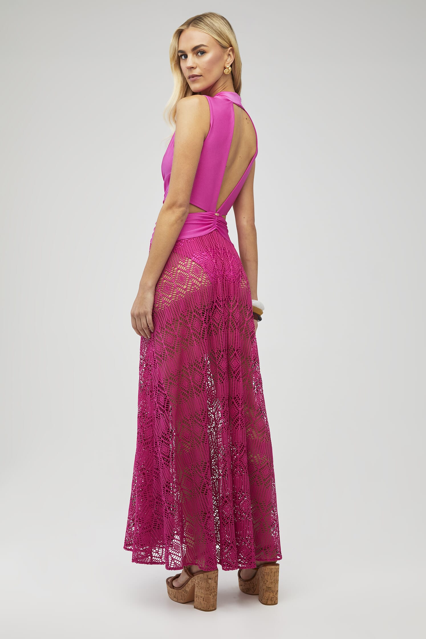 plunge netted beach dress PatBO Fashion pass