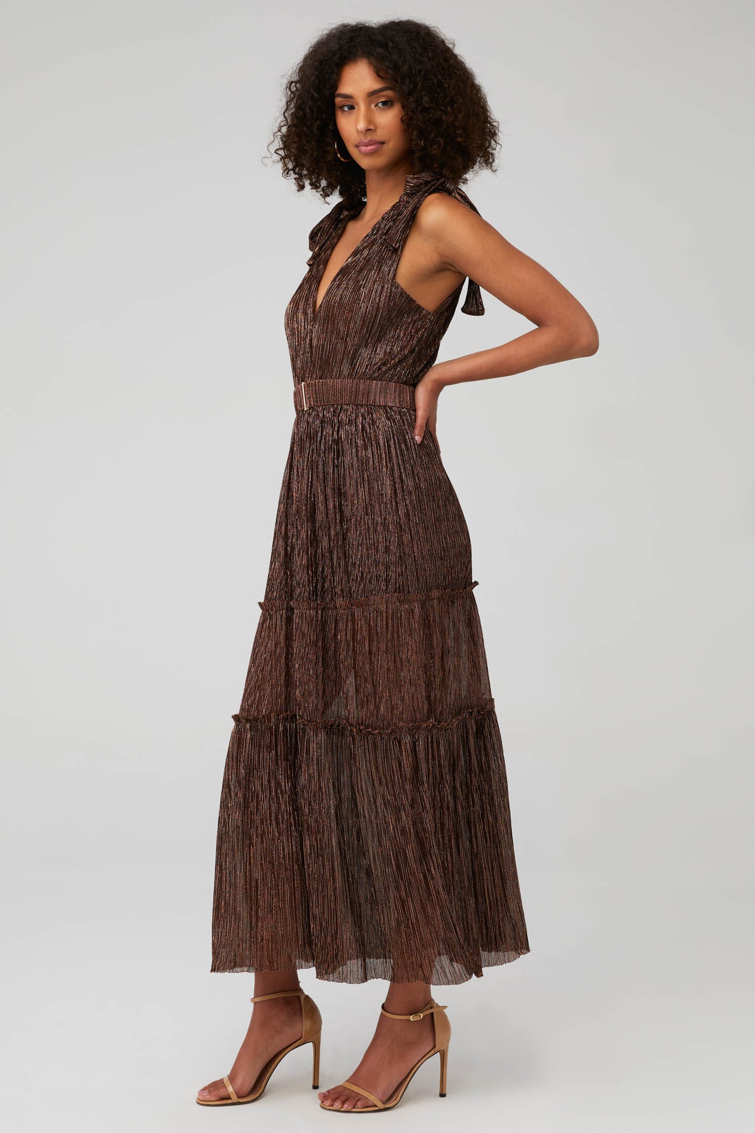 SABINA MUSAYEV | Helena Dress in Bronze| FashionPass