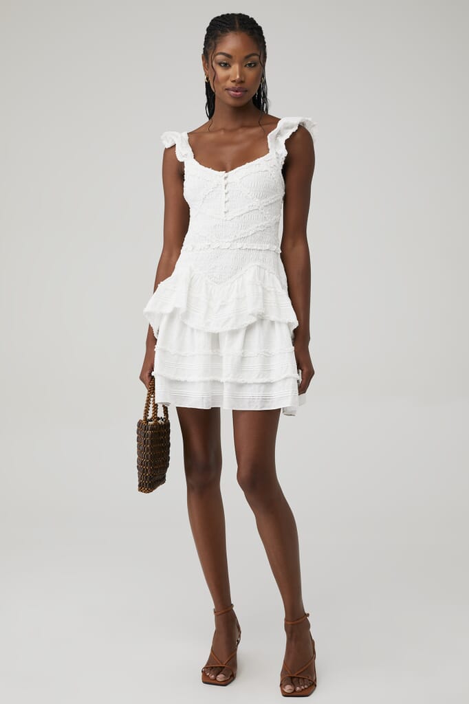 jayleen mini dress for love and lemons Jayleen Mini Dress  White