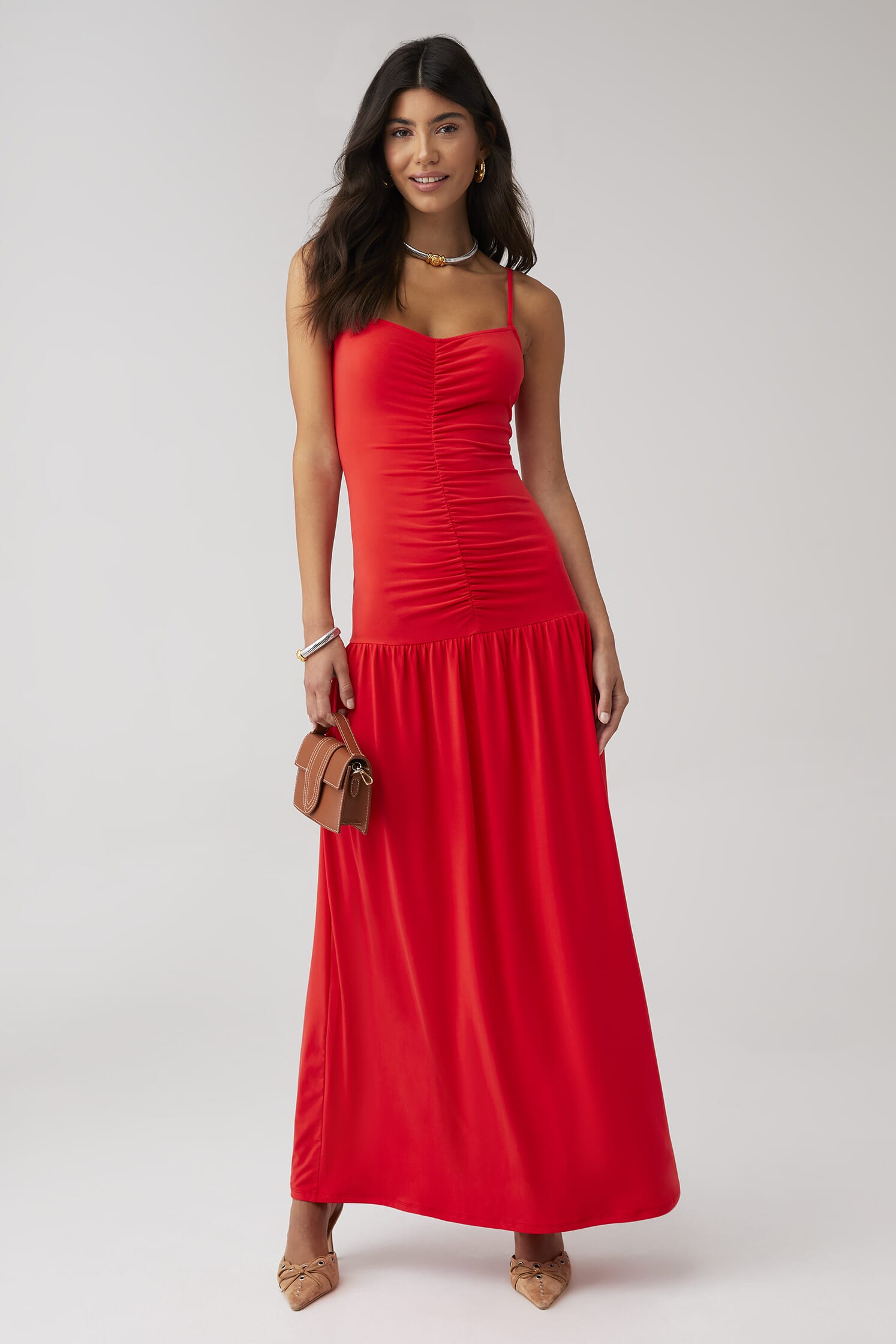 slip dress and corset Simply Irresistible Satin Cowl Neck Dress, Kelly Green / L 100% Polyester Alex Evenings 8160536 Formal Blauw Color:Pale Gold