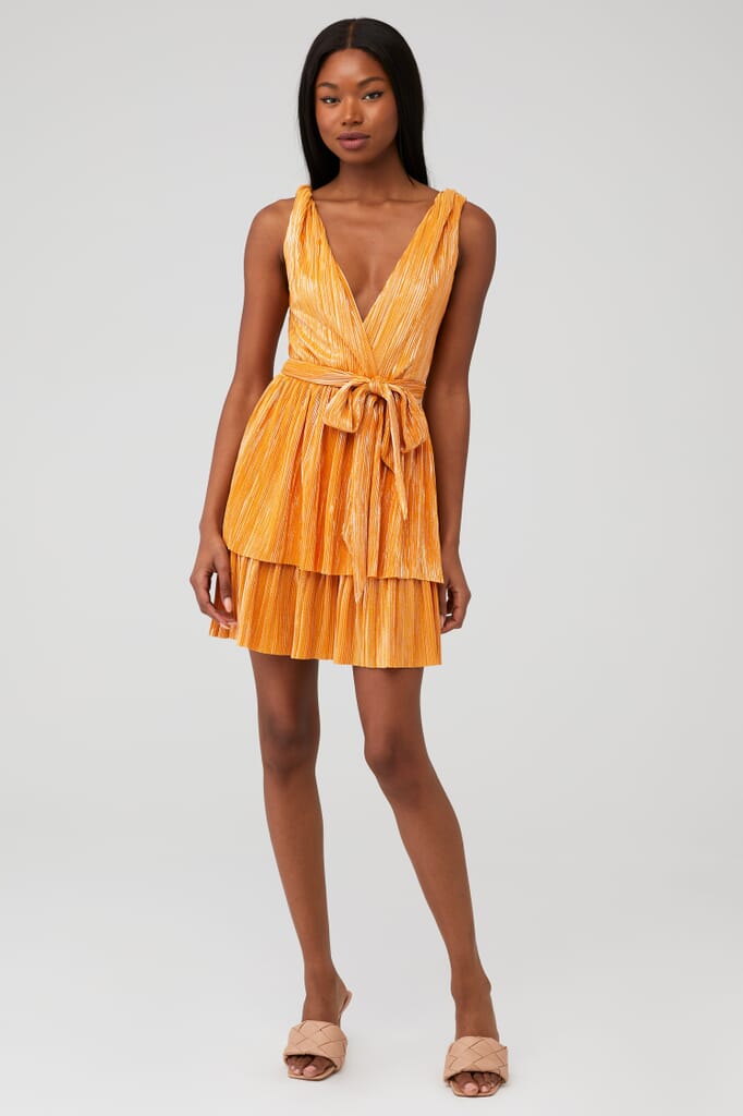 SABINA MUSAYEV | Alma Midi Dress in Mandarin| FashionPass