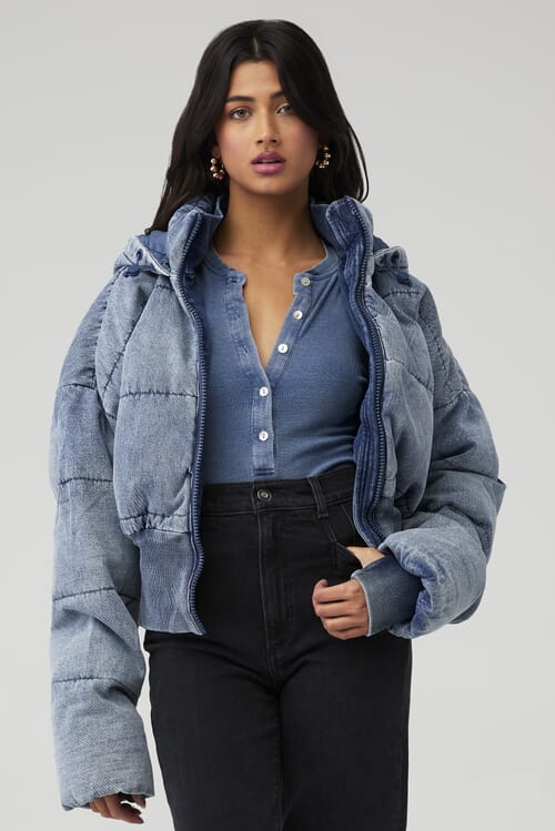 Free People | Opal Swing Denim Jacket in Ocean Night| FashionPass