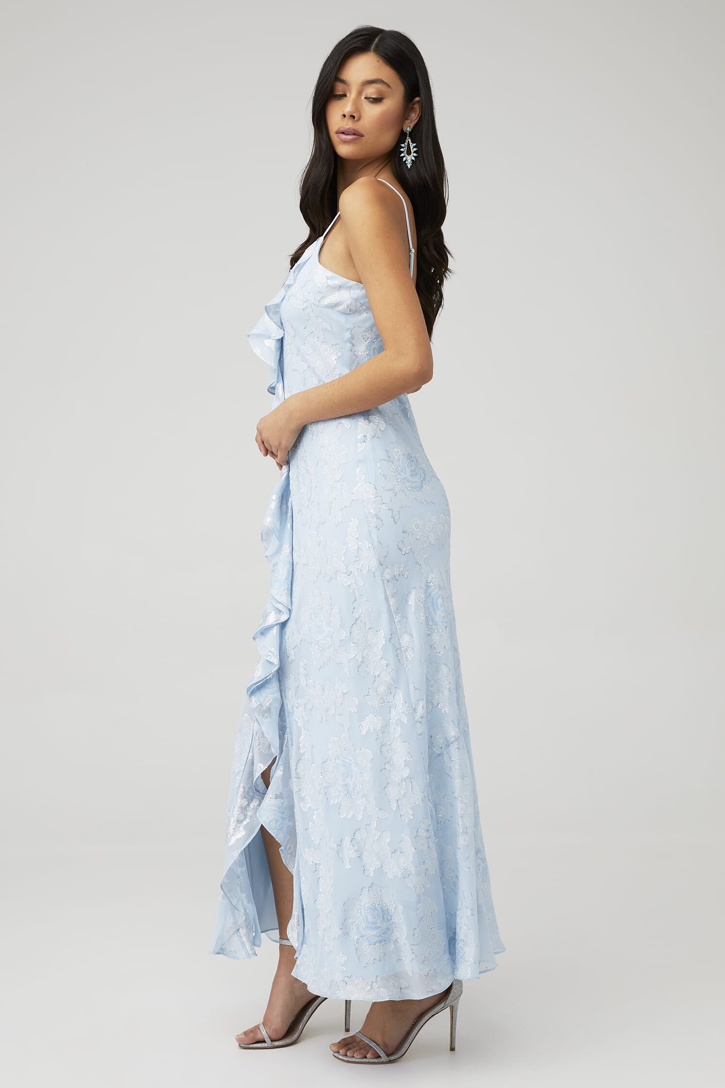 loveshackfancy maxi dress Joanne Silk Floral this embroidered cotton maxi with custom floral motifs features intricate broderie anglaise trim and handmade lace detailing all over LoveShackFancy Louie Chiffon Ruffle Dress
