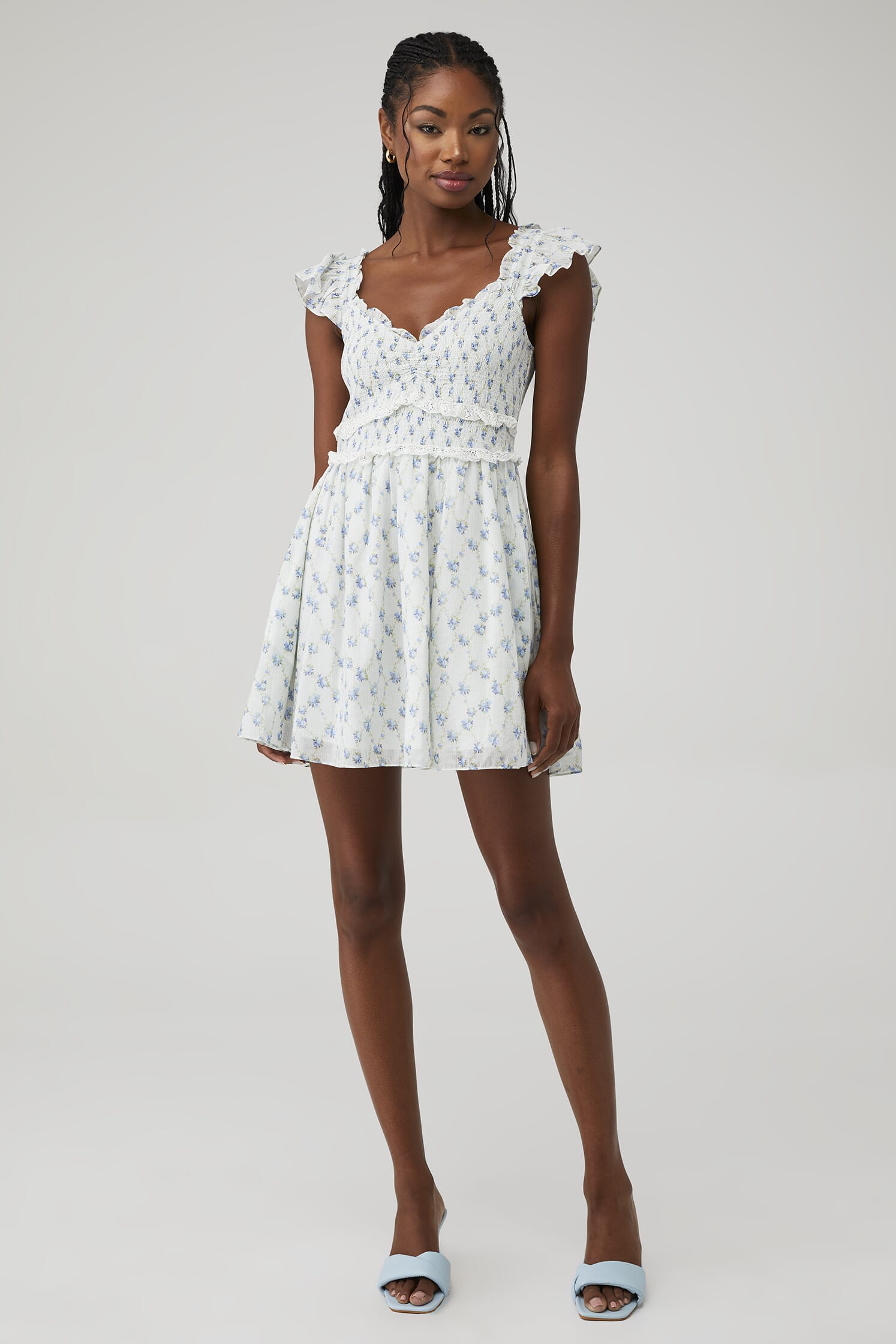 loveshackfancy mini dress Binselle Flutter Sleeve True White The color variation adds to the beauty and uniqueness of each piece LoveShackFancy Maralina Dress in Pink