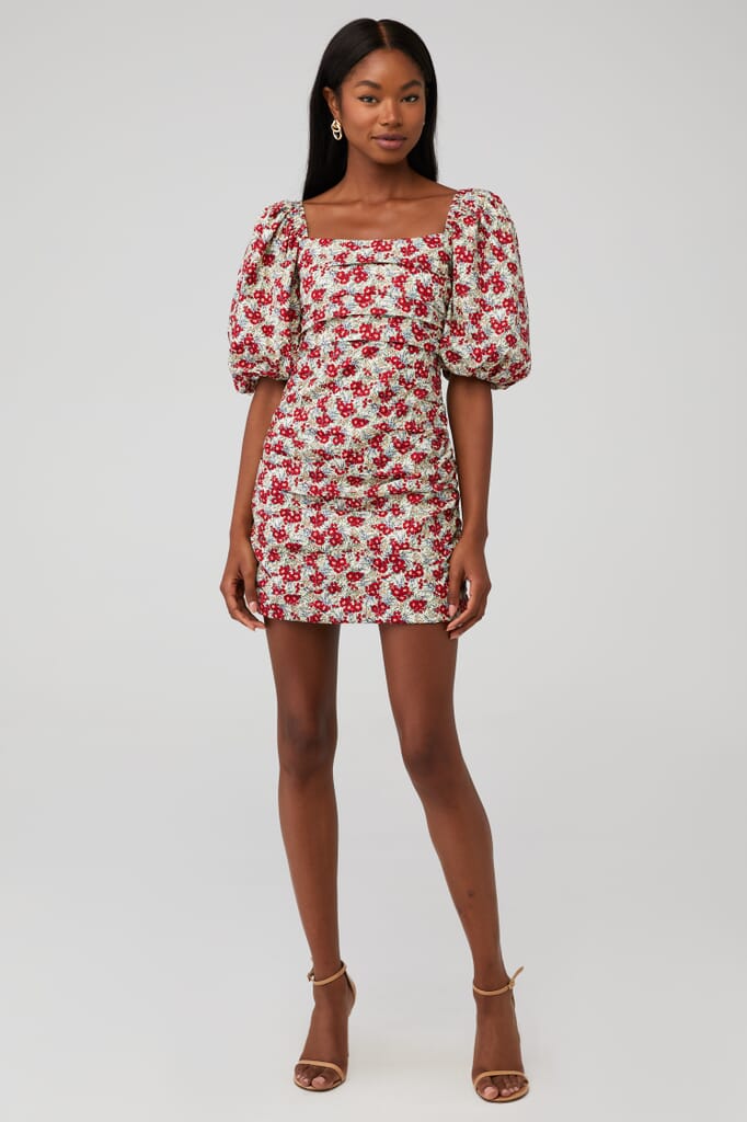 eleni flower detail mini dress Eleni Dress winter bloom