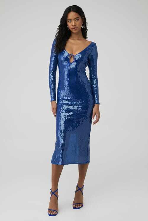 plus size cocktail dresses sale Final Faux Wrap Puffy Sleeve BodyCon Overlay Tulip Dres – Chic And Curvy Calvin Klein Collection Vintage Size:M Rhinestone Hem - $296.00 Sequin Floral cocktail party