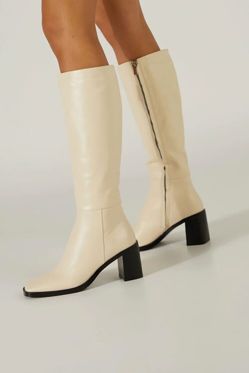 Tony Bianco | Darby Boot in Ecru Vernice| FashionPass