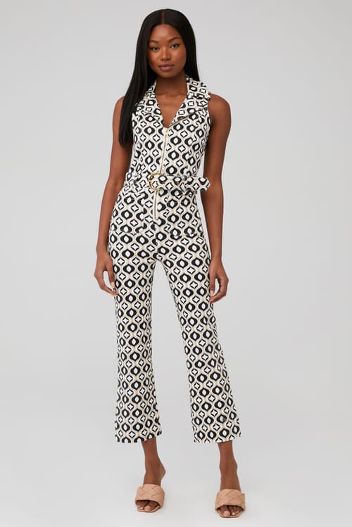 Show Me Your Mumu | Jacksonville Cropped Jumpsuit in Geo| FashionPass