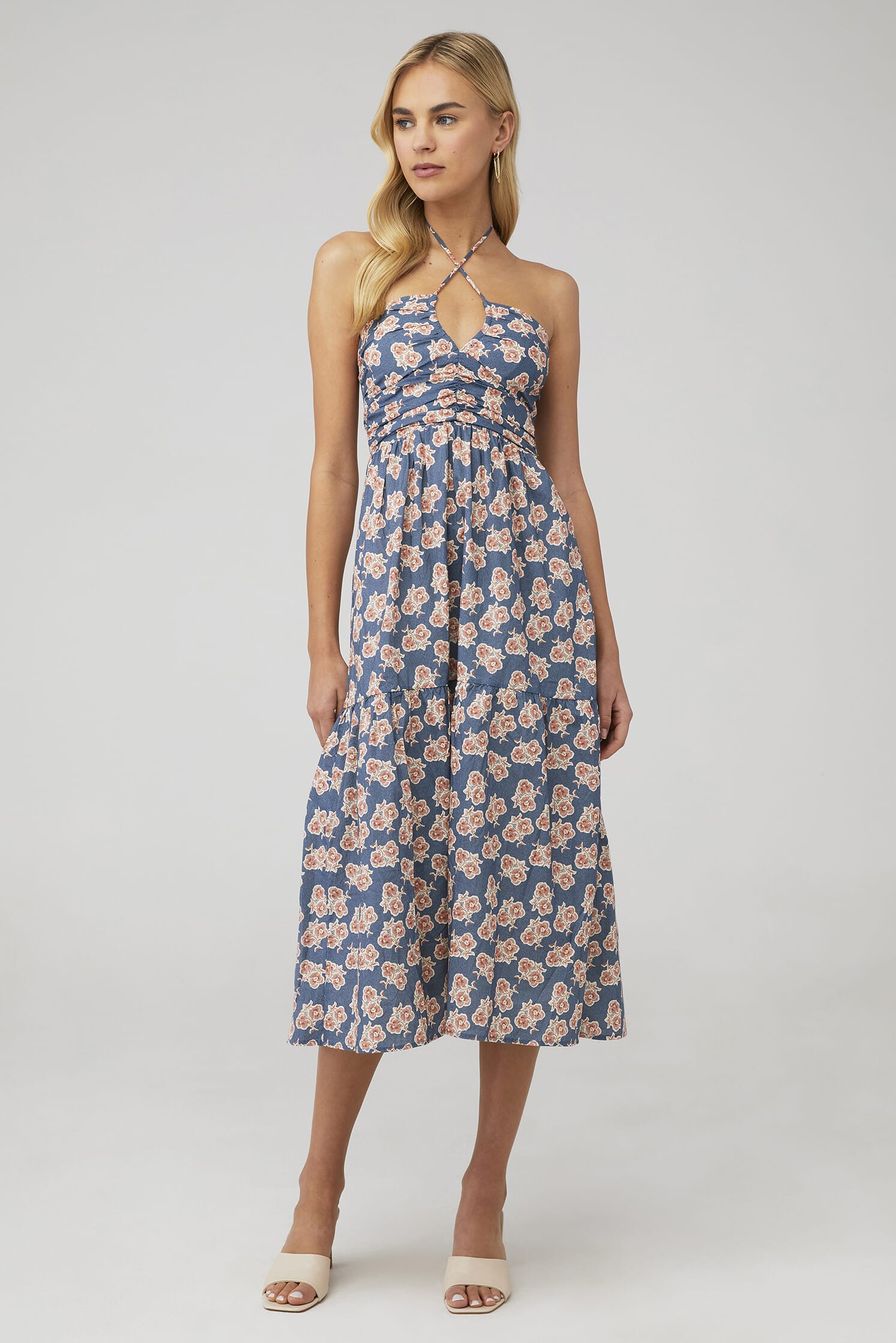 bishop and young aeries halter dress Bishop + Young Aeries Sleeveless Halter Midi Dress