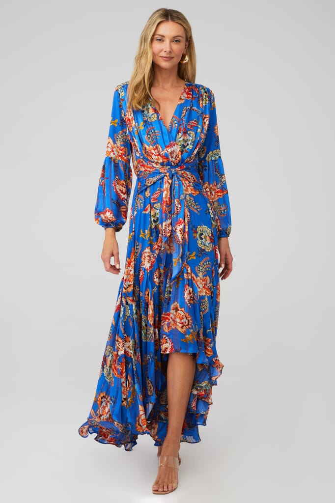 elliatt times dress in blue multi Elegant Guest