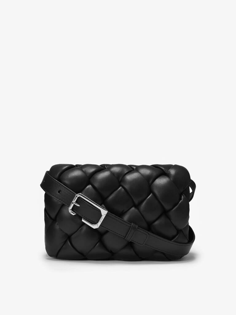 JW PEI Maze Bag ブラック 編み込み ショルダーバッグ JW PEI | Maze Bag in Black| FashionPass