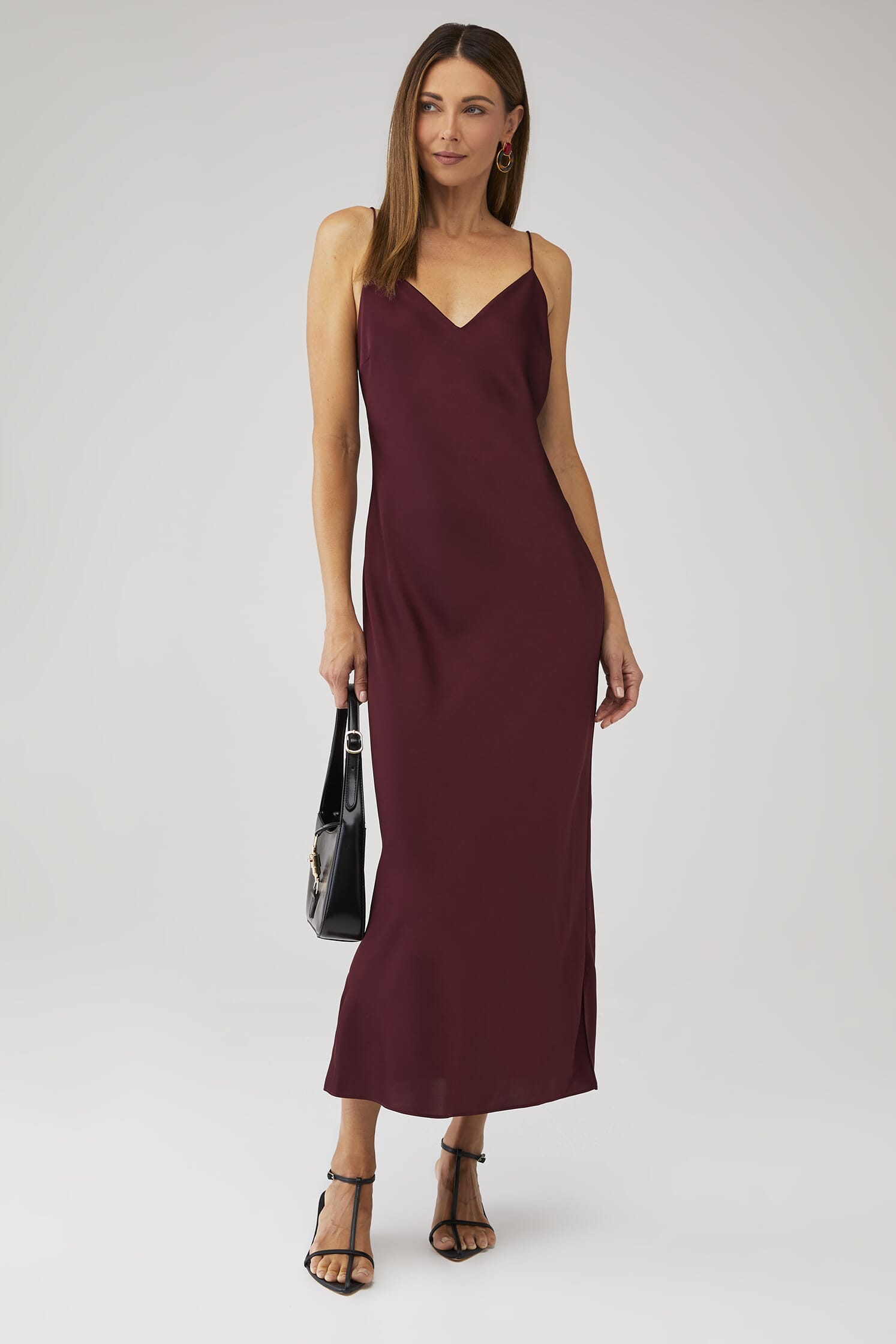 Cami NYC | X Fashionpass Afina Midi Dress in Syrah| FashionPass