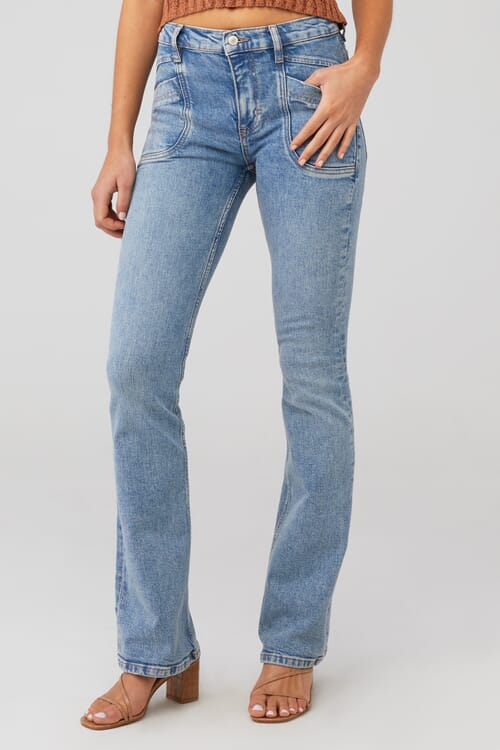Free People | Aiden Low Rise Slim Bootcut Jean in Too Cool| FashionPass