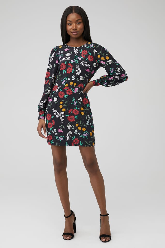 YUMI KIM | Akita Dress in Garden At Dawn Black| FashionPass
