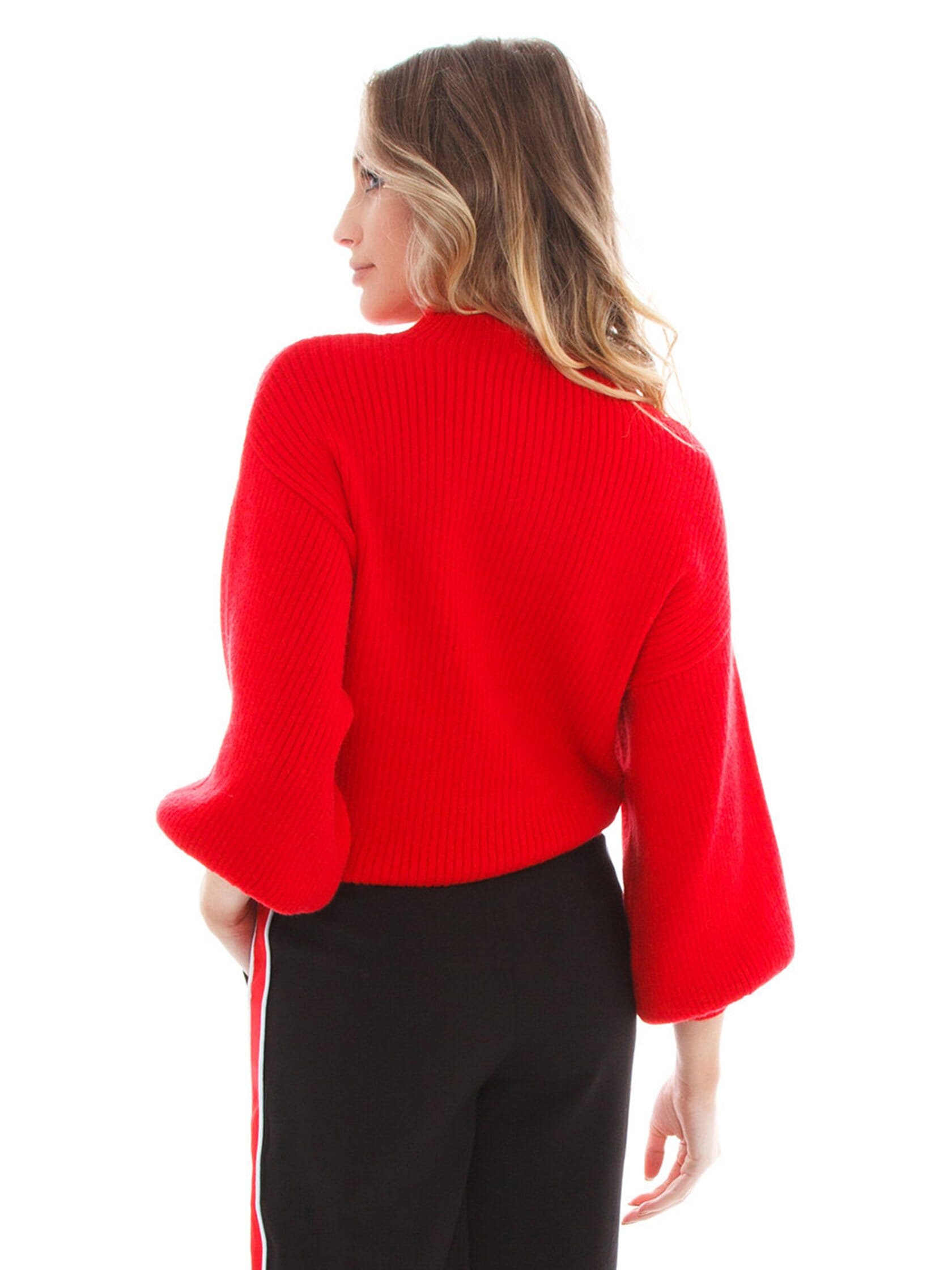 Line & Dot Alder Sweater in Red