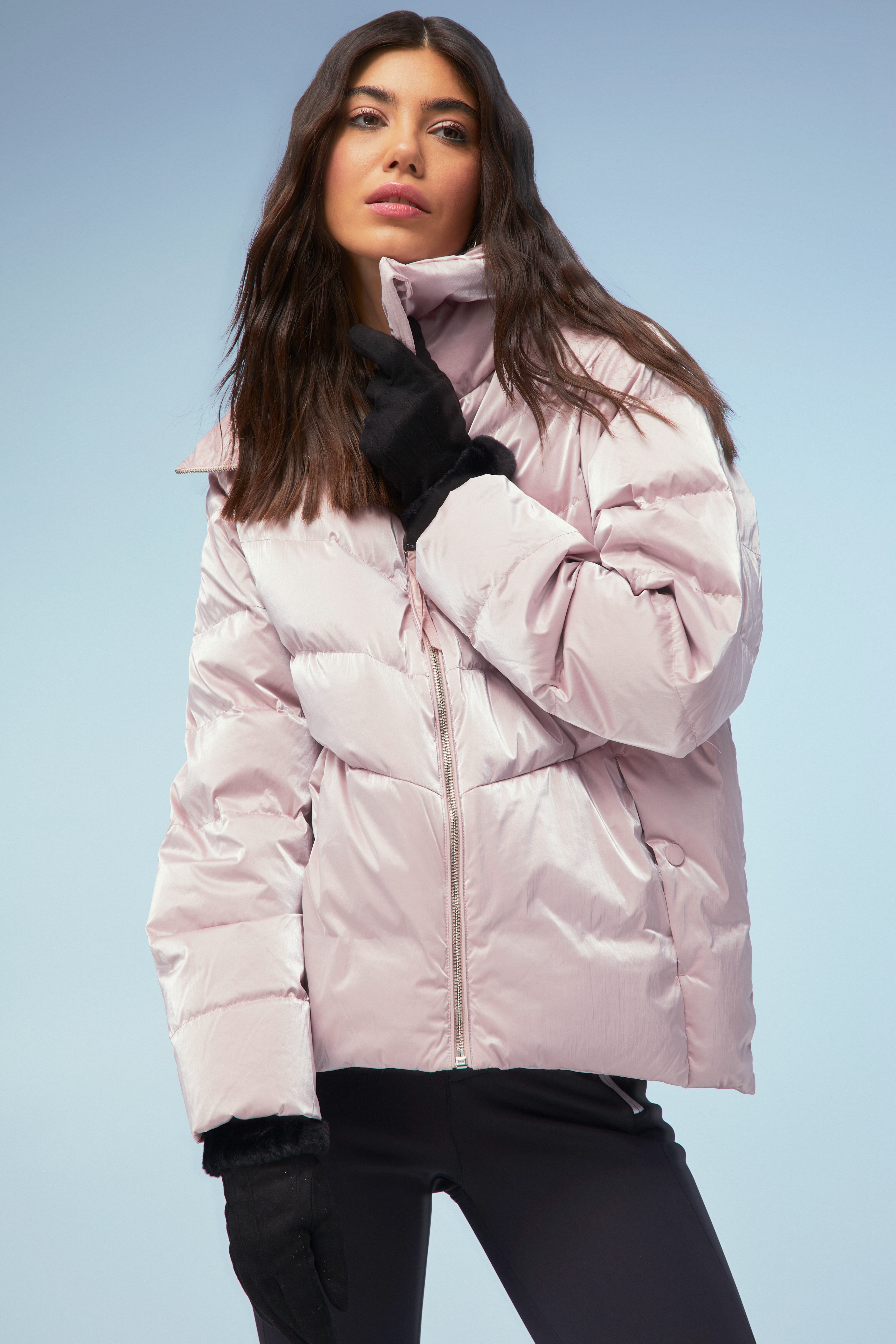Varley | Alena Lightweight Down Jacket in Ash Rose Shimmer 