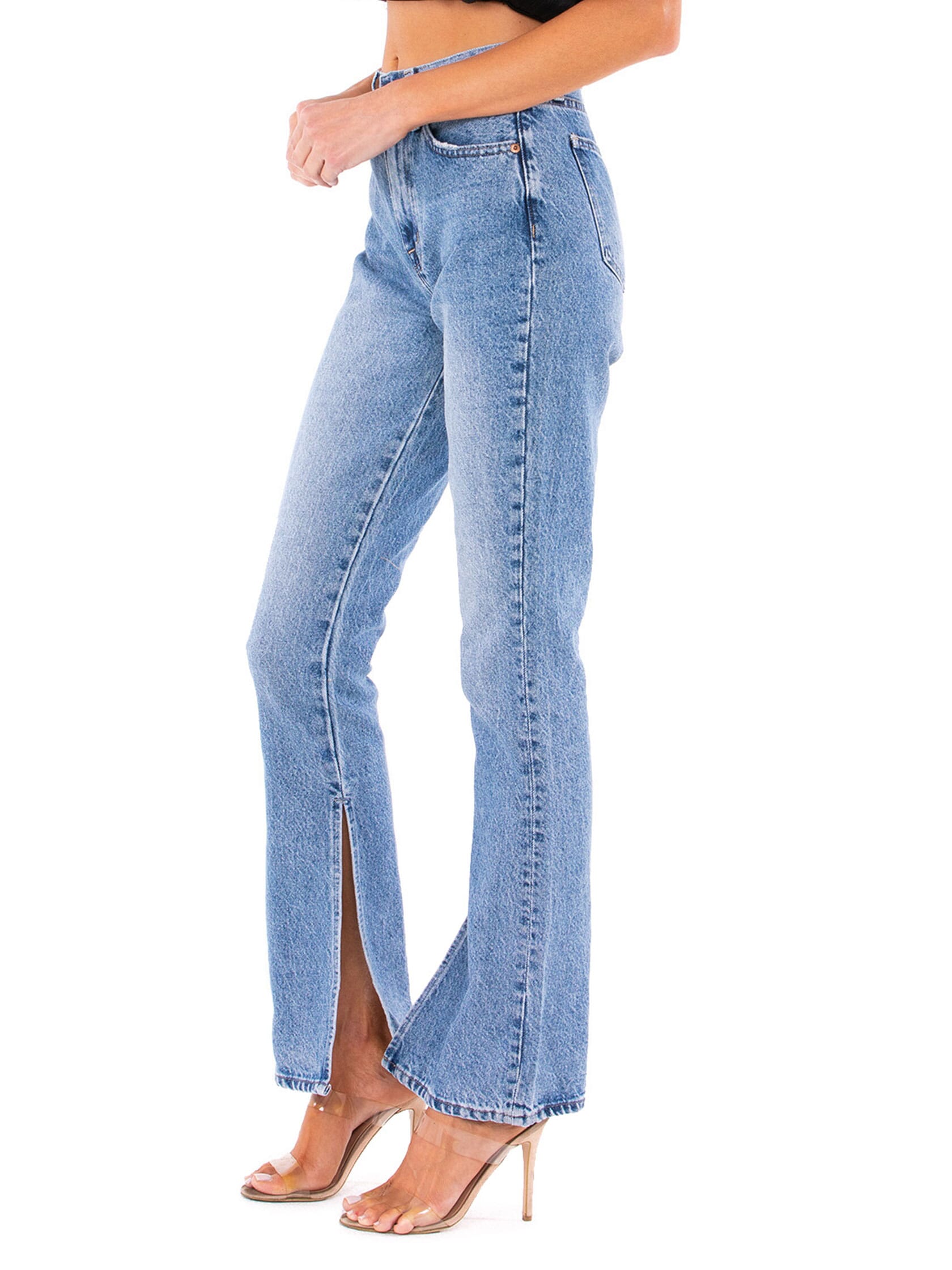 Pistola Alexa High Rise on sale Slim Flare Denim Jeans with Slit in Constance