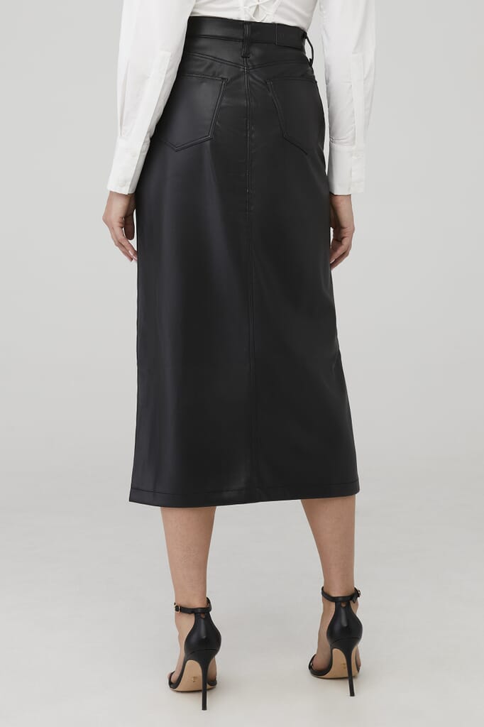 PISTOLA | Alice Utility Midi Skirt in Slate Black| FashionPass