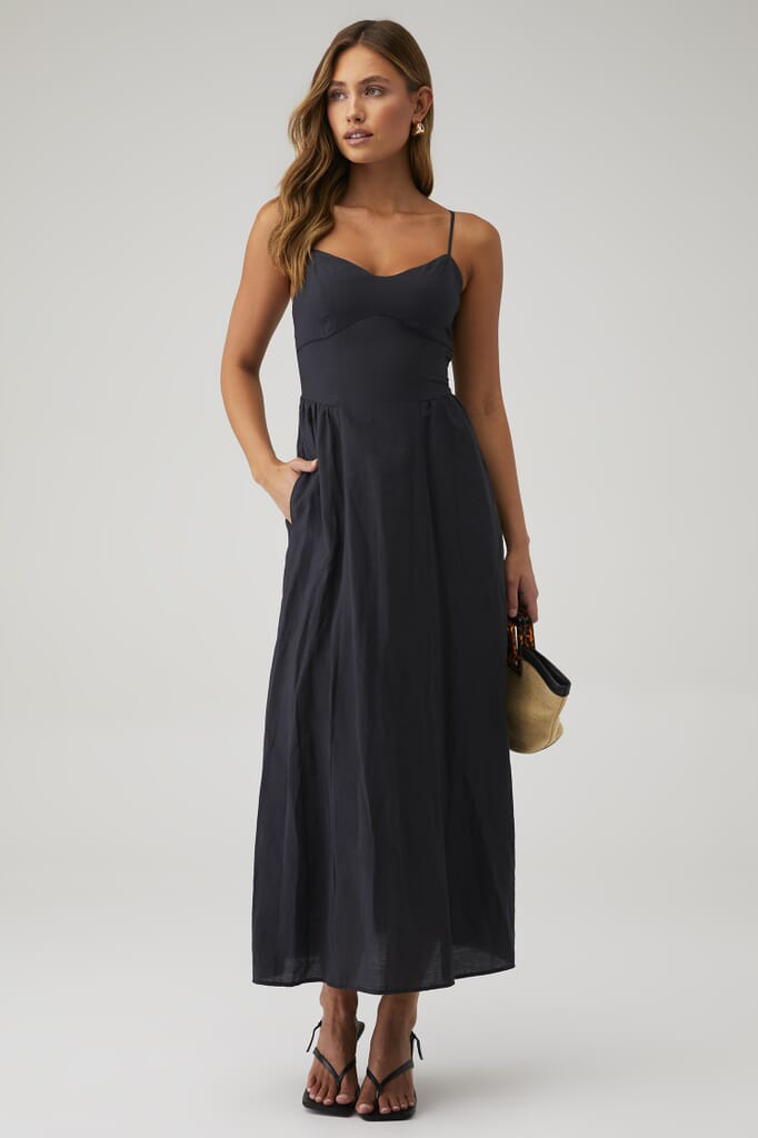 Show Me Your Mumu | Allegra Midi Dress in Black| FashionPass