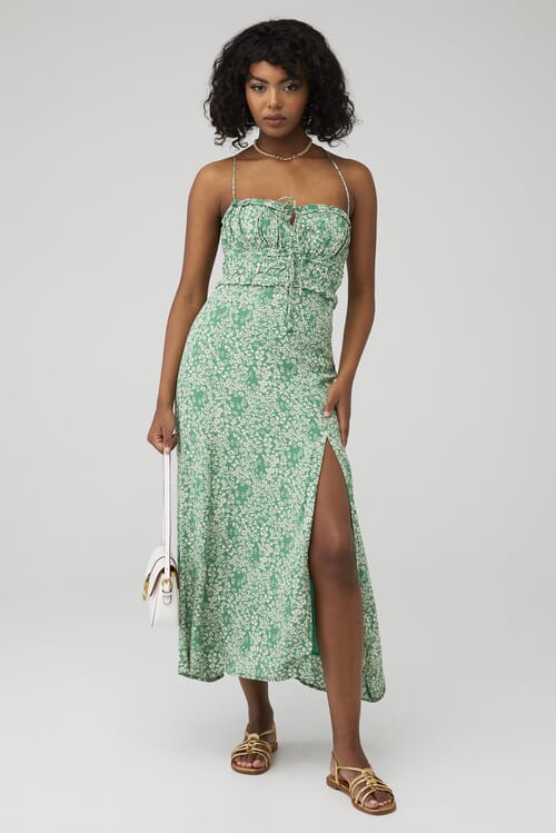 ASTR | Amalea Dress in Green Floral| FashionPass